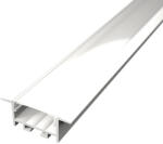 LED Solution Profil încastrat pentru benzi LED V26 alb Profil + Difuzor negru cu prindere 2m