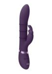 VIVE Vibrator Sora - Vibrator pentru punctul G cu vibrator de iepuraș și inele de stimulare mobile - Mov Vibrator