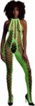 Ouch! Bodystocking cu guler legat - Mărime unică - Verde Neon