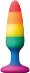 NS Novelties Plug anal cu ventuză Rainbow Euphoria, mic