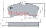 Metzger Autoteile set placute frana, frana disc METZGER AUTOTEILE 1170543 (1170543)