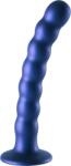 Ouch! Dildo cu bilă anal Beaded Lust (17 cm), albastru Dildo