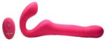 XR Brands Mighty Thrust Thrusting and Vibrating Strapless Strap-On with Remote Control Vibrator