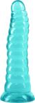 Fantasia Dildo cu gel cu ventuză Zenvy (19 cm), turcoaz Dildo