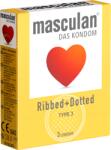 Masculan Single: Typ 3 (ribbed/dotted), 3 condoms