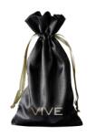 VIVE Sac din satin pentru jucării Vive - Negru
