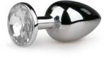 EasyToys ANAL COLLECTION Dop anal din metal argintiu/transparent - S