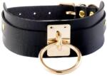 Kinky Diva guler cu O-ring negru/auriu