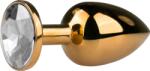EasyToys Dildo anal Easytoys Metal No. 1 cu con alb auriu 2, 5 cm