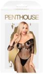 Penthouse - Body stocking cu chilot deschis, Negru, S/L