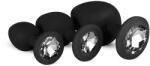 EasyToys Anal Collection Set din silicon cu diamant - Negru