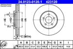 ATE Disc frana ATE 24.0123-0120.1 (24.0123-0120.1)