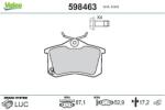 VALEO set placute frana, frana disc VALEO 598463 (598463)