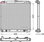 DENSO Radiator, racire motor DENSO DRM46042 (DRM46042) - automobilus