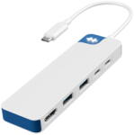 HyperX Docking Station Hyper HyperDrive Flex 5 Port USB-C Hub, Blue (HD4101BUGL)