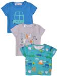 Minoti Rövid ujjú baba póló 3 csomag, Minoti, Transport 3, kék - 68/74 | 6-9m méret