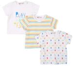 Minoti Rövid ujjú baba póló 3csomag, Minoti, Smiling 4, fehér - 68/74 | 6-9m méret