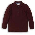Minoti Póló fiúk polo pamut hosszú ujjú, minoti, fél 3, burgundia - 68/80 | 6-12m méret