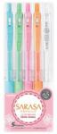 Zebra Sarasa Clip Milk zseléstoll készlet 0,33 mm, nyomógombos, vegyes pasztell (17270)