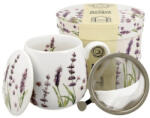 Duo Gift Porcelánbögre tetővel, fémszűrővel, 400ml, dobozban, Classic Lavender