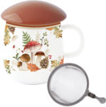 Easy Life Porcelán szűrősbögre tetővel, gombaformájú, 450ml, dobozban (2146AUBR)