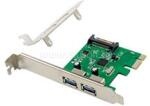 Conceptronic Bővítőkártya - EMRICK06G (PCIe x1 to 2x USB-A 3.0) (EMRICK06G) (EMRICK06G)