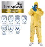 Chemsplash Jet Spray 88 overál 3B/4B 5B/6B sárga 3XL (CHS-2727-YELLOW-3XL) - megatool