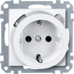 Schneider Electric MERTEN 2P+F csatlakozóaljzat, biztonsági zsaluval, áramvédő-kapcsolóval, rugós, 16A, 30mA, System-M, mattfehér 232819 Schneider (232819)