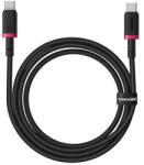 Baseus USB-C to USB-C kábel Baseus Dura sorozat, 100W, 5A, 1m, Piros