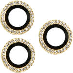 Toptel iPhone 17 Pro/17 Pro Max arany HARD DIAMOND Edzett üveg kamera (LENCSE) (3 darabos lencse) üvegfólia