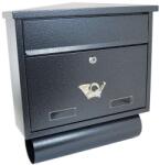 Damech Postaláda, újságtartóval, sötétezüst, C4 formátum, 39x12x41 cm, Damech 2261