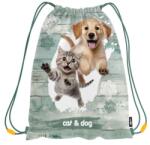 JUNIOR Geantă tip papuc cu imprimeu JUNIOR S8 - Cat & Dog