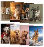 Junior Caiet A5, 544 liniare, 40 de coli, Exclusiv „Animal de companie