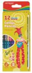 Keyroad Creioane colorate KEYROAD DUO, 12 buc/24 culori