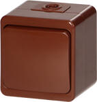  Felületre szerelhető egypólusú kapcsoló 10A, 250V, IP44, SMART, barna (WNT-1S BRAZOWY)