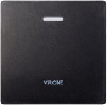  Akkumulátor nélküli ajtócsengő gomb vezeték nélküli csengőkhöz, TELERO sorozat, fekete (DB-8PD/B)