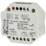 SkyDance LED SkyDance S1-B, Triac dimmer fényerőszabályzó vezérlő (100-240V - 1A/csatorna) 1 csatornás (SkyDance S1-B)