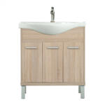 Leziter Dulap inferior Nerva 75 cm cu lavoar, stejar Sonoma (MS75A3ASTST)