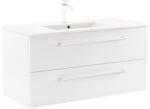 Leziter Dulap inferior Vario Clam 100 cu lavoar alb-alb (Vario100)