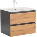 Leziter Dulap inferior Vario Forte 60 cu lavoar antracit-stejar (Vario006)