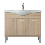 Leziter Dulap inferior Nerva 105 cm cu lavoar, stejar Sonoma (MS105A3ASTST)