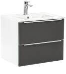 Leziter Dulap inferior Vario Trim 60 cu lavoar alb-antracit (Vario011)