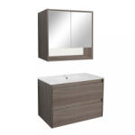 Leziter Mobilier complet de baie Porto 80 în culoarea ulmului Rauna (PO80RSZRSZ)