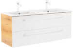 Leziter Dulap inferior Vario Clam 120 cu lavoar stejar-alb (Vario142)