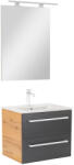 Leziter Mobilier complet de baie Vario Clam 60 stejar-antracit (Vario035-k)