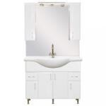 Leziter Mobilier complet de baie Bianca Plus 105, alb lucios (B105MFFMFF)