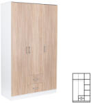 Leziter Dulap Miami 120x205 cm stejar sonoma-alb (LMGSZ120STF) Garderoba
