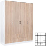 Leziter Dulap Miami 160x205 cm stejar sonoma-alb (LMGSZ160STF) Garderoba