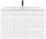 Leziter Mobilier de baie Luna 80 inferior cu lavoar alb (LUNA80AF)