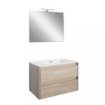 Leziter Mobilier complet de baie Porto Prime 80 în culoarea stejarului Sonoma (POPR80STST)